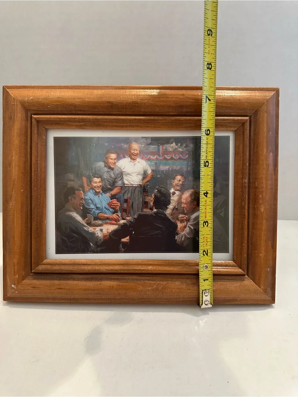 Grand Ol’ Gang Framed Wall Art Print Republican Presidents Poker Game